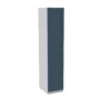 House Beautiful Realm Single Wardrobe, White Carcass - Navy Blue Shaker Door (W) 450mm X (H) 2196mm