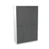 House Beautiful Realm Triple Wardrobe, White Carcass - Carbon Grey Shaker Doors (W) 1350mm X (H) 2196mm