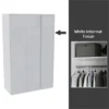 House Beautiful Escape Fitted Look Triple Wardrobe, White Carcass - Gloss White Handleless Doors (W) 1390mm X (H) 2226mm