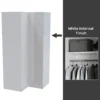 House Beautiful Honest Fitted Look Corner Wardrobe, White Carcass - Gloss White Slab Doors (W) 1073mm X (H) 2226mm