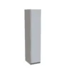House Beautiful Escape Single Wardrobe, Grey Carcass - Gloss White Handleless Door (W) 450mm X (H) 2196mm