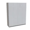 House Beautiful Honest Quad Wardrobe, Grey Carcass - Gloss White Slab Doors (W) 1800mm X (H) 2196mm