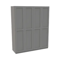 House Beautiful Realm Quad Wardrobe, Grey Carcass - Grey Shaker Doors (W) 1800mm X (H) 2196mm