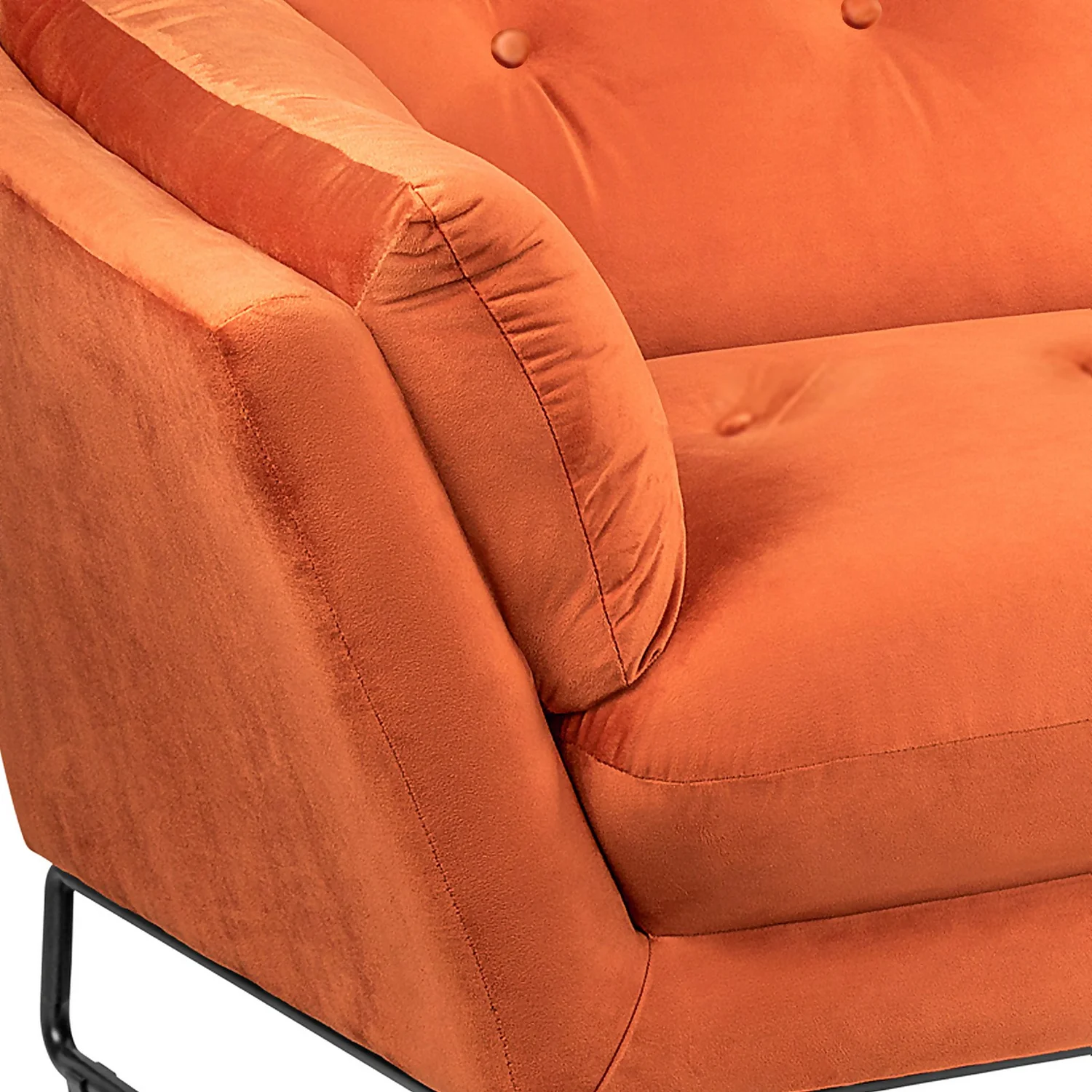 The Snuggler Button Chair - Burnt Orange - Image 5