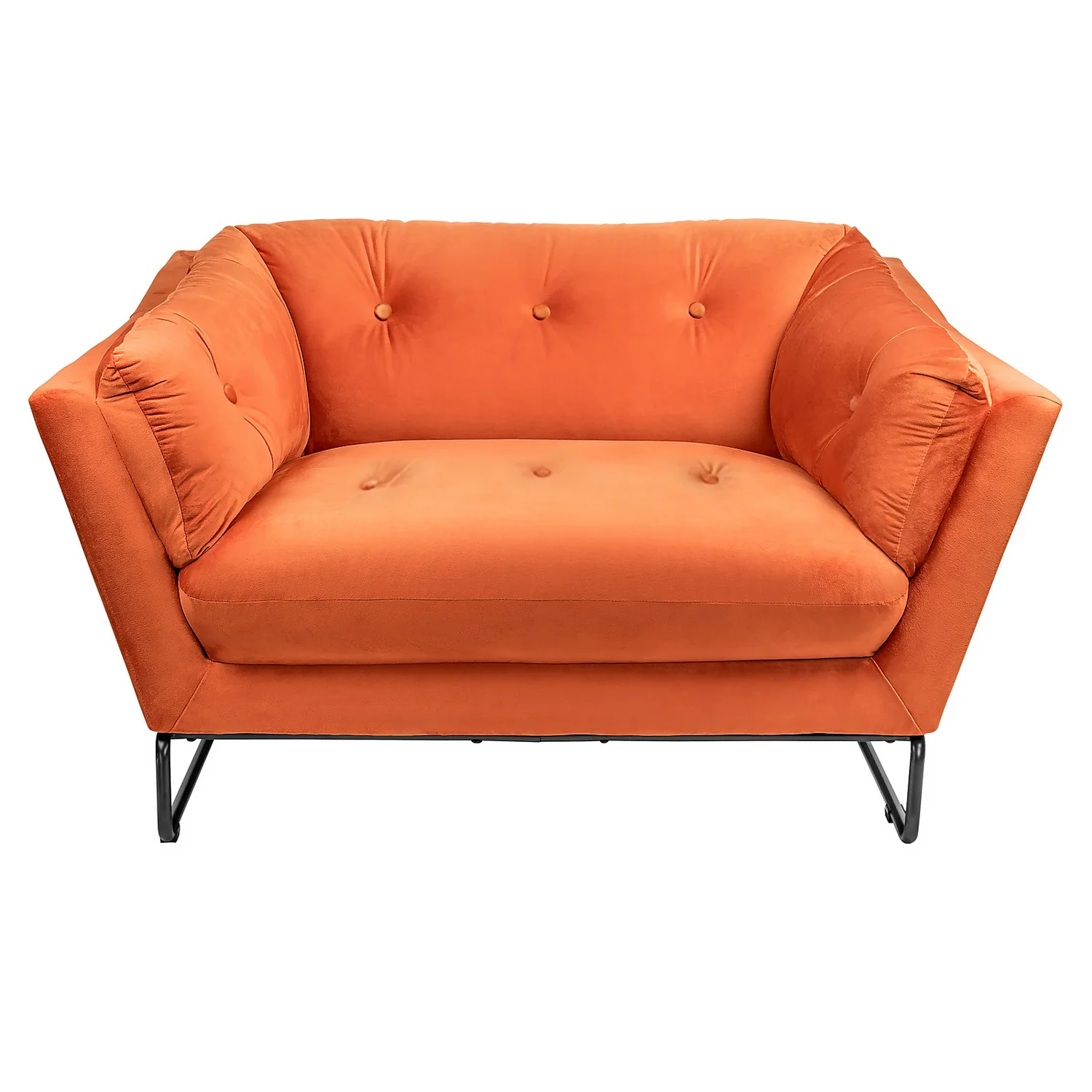 The Snuggler Button Chair - Burnt Orange - Image 2